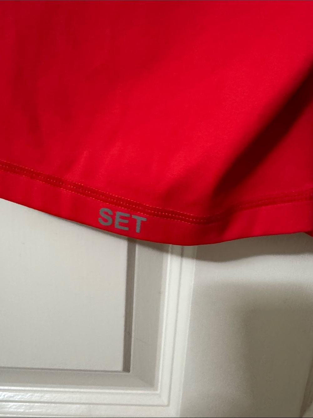 SET Active High-Waist Red Bike Shorts - Picture 5 of 6